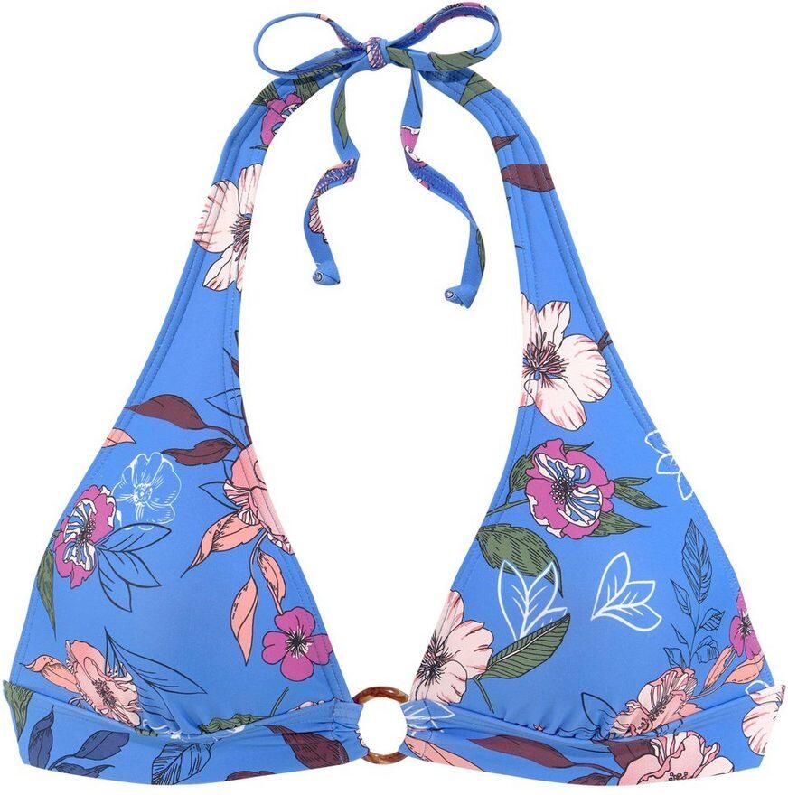 S.Oliver RED LABEL Beachwear Triangel-bikinitop Maya met ring van hoorn-look