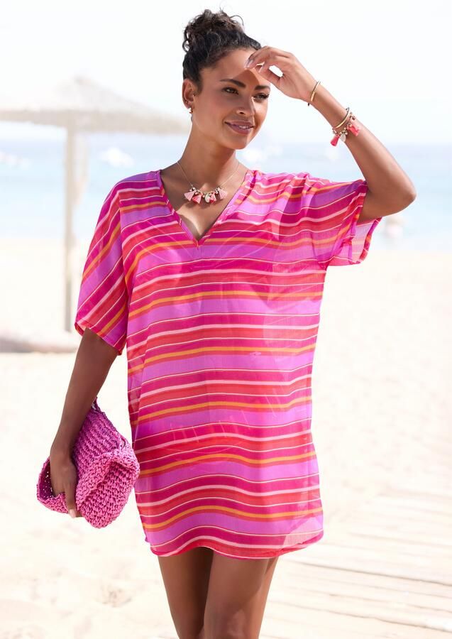 S.Oliver RED LABEL Beachwear Tuniek met gestreept patroon - Foto 6