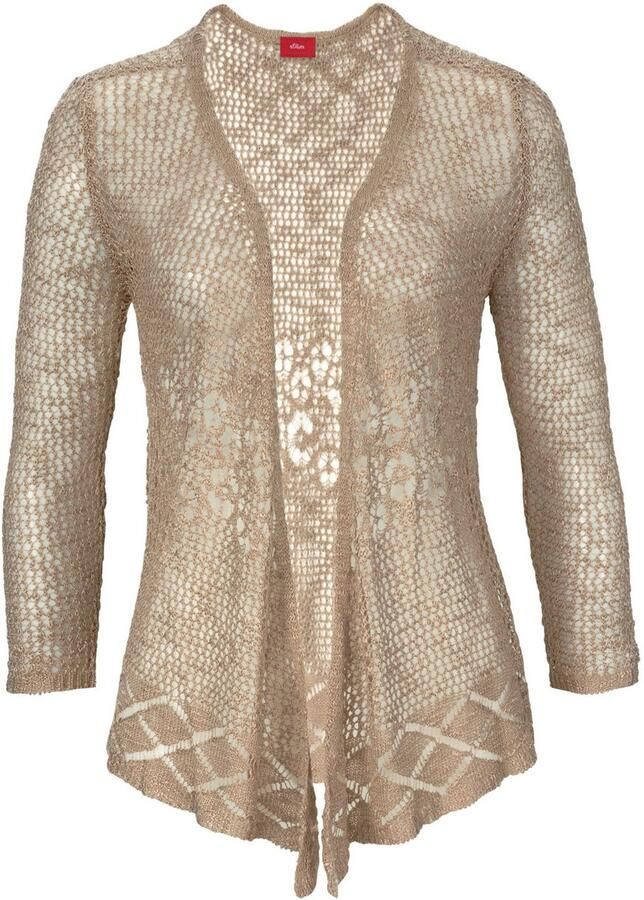 S.Oliver RED LABEL Beachwear Vest in luchtige haak-look zomerse cardigan losse pasvorm - Foto 2