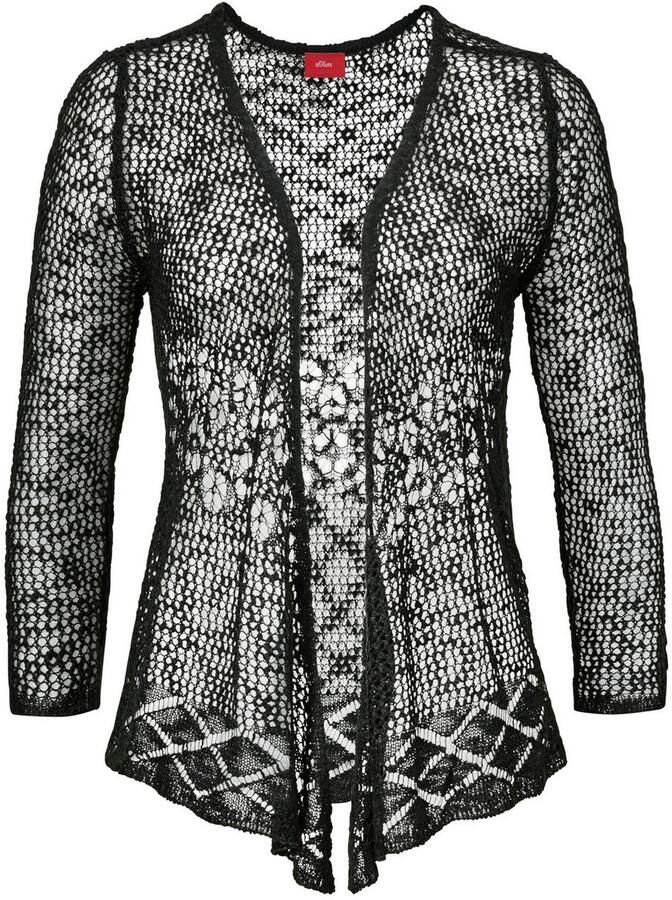 S.Oliver RED LABEL Beachwear Vest in luchtige haak-look zomerse cardigan losse pasvorm - Foto 2