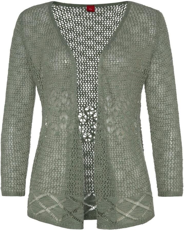 S.Oliver RED LABEL Beachwear Vest in luchtige haak-look zomerse cardigan losse pasvorm - Foto 2