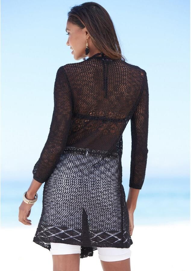 S.Oliver RED LABEL Beachwear Vest met ajourpatroon haaklook strandmode - Foto 3