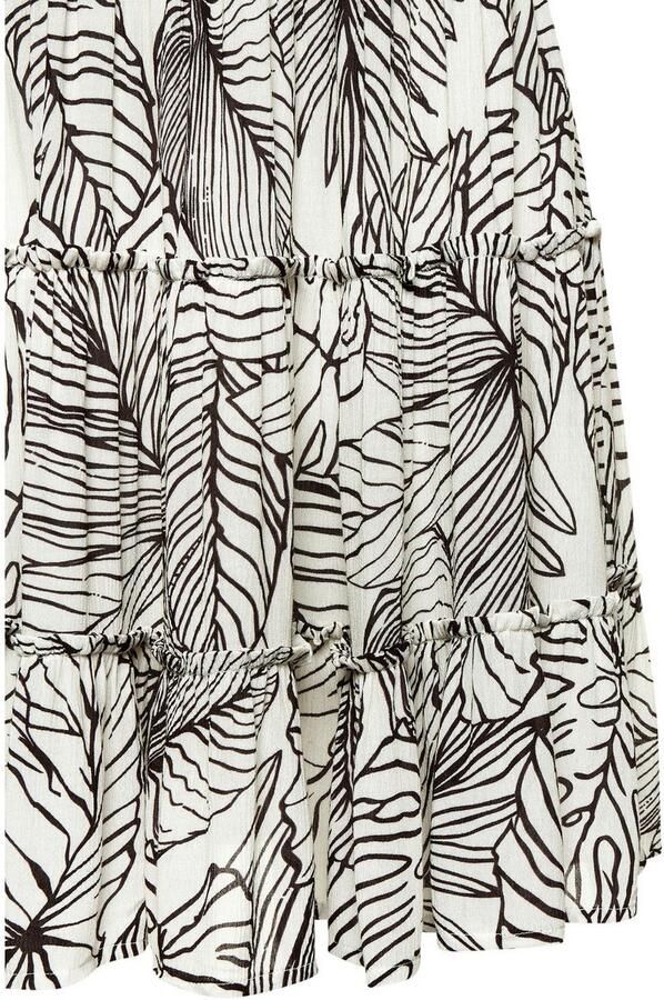 S.Oliver RED LABEL Beachwear Zomerjurk met volantskirt schouderjurk met alloverprint en v-hals - Foto 4