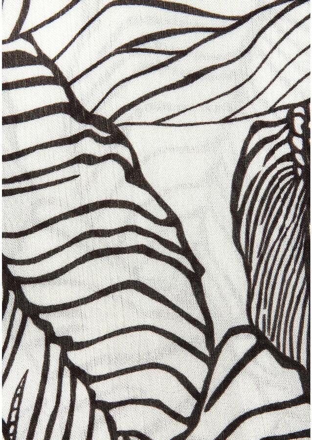 S.Oliver RED LABEL Beachwear Zomerjurk met volantskirt schouderjurk met alloverprint en v-hals