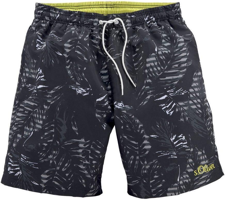 S.Oliver RED LABEL Beachwear Zwemshort Blade met trendy pal print
