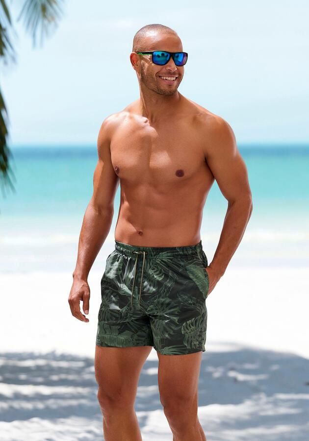 S.Oliver RED LABEL Beachwear Zwemshort Land in tropisch design - Foto 5