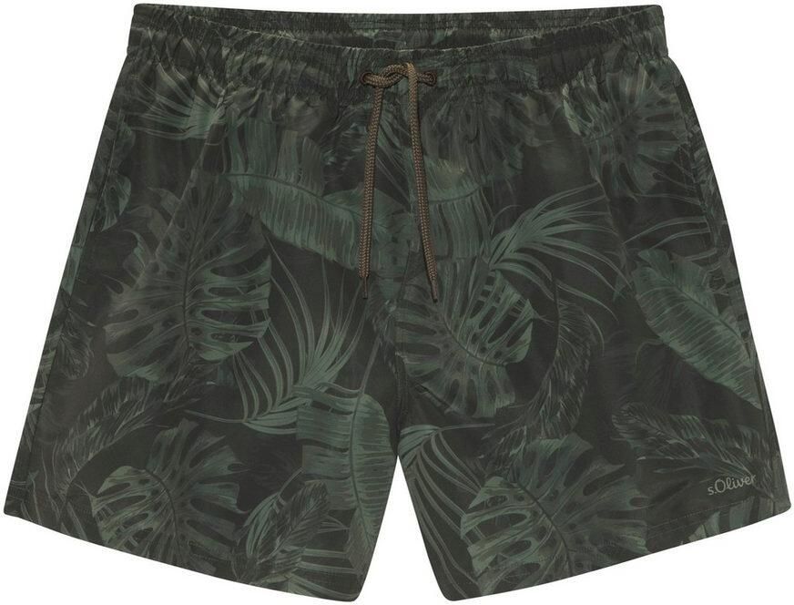 S.Oliver RED LABEL Beachwear Zwemshort Land in tropisch design