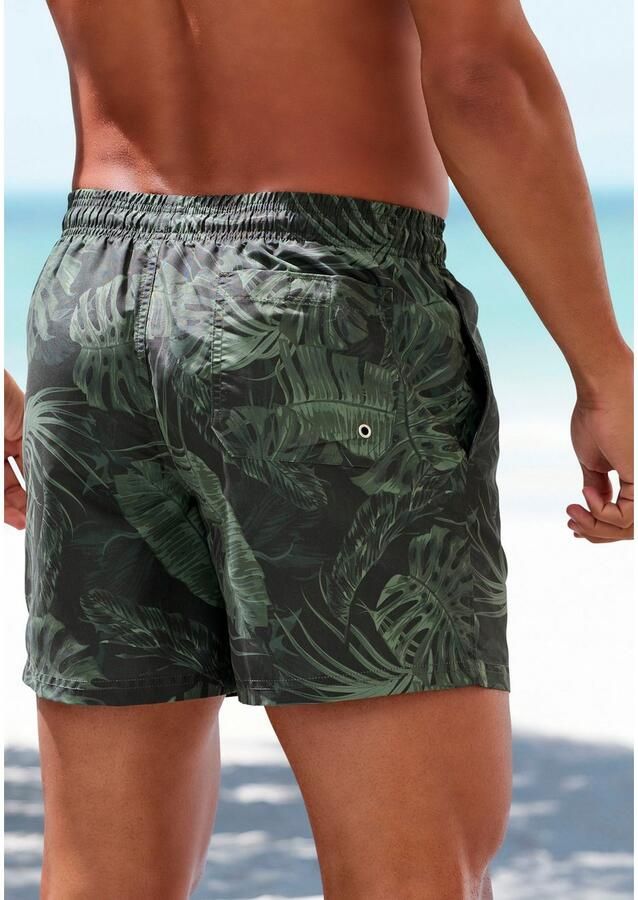 S.Oliver RED LABEL Beachwear Zwemshort Land in tropisch design - Foto 3