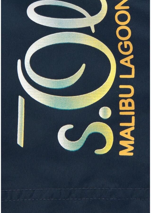 S.Oliver RED LABEL Beachwear Zwemshort met logoprint en contrastkleurige details - Foto 2