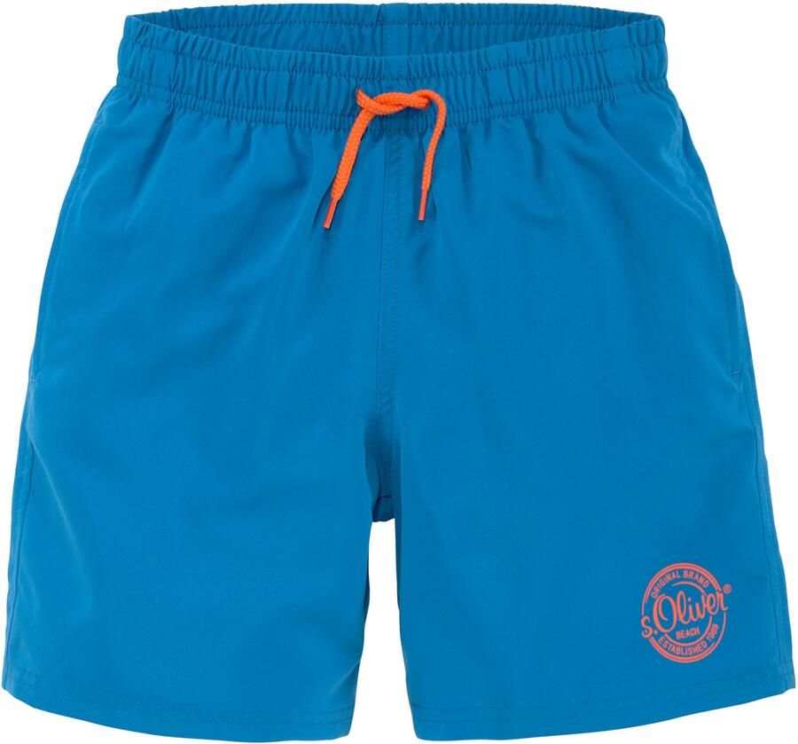 S.Oliver RED LABEL Beachwear Zwemshort met logoprint opzij - Foto 2
