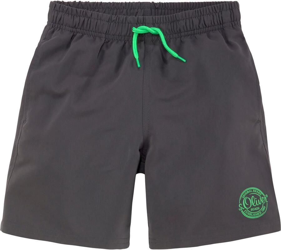 S.Oliver RED LABEL Beachwear Zwemshort met logoprint opzij - Foto 2