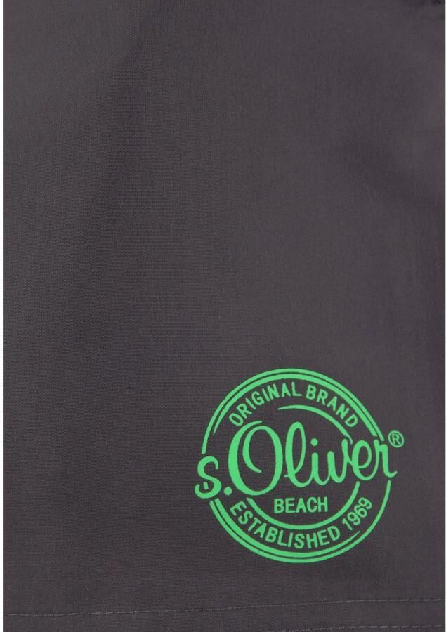 S.Oliver RED LABEL Beachwear Zwemshort met logoprint opzij