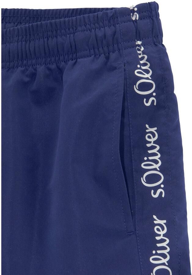 S.Oliver RED LABEL Beachwear Zwemshort met merkopschriften - Foto 3