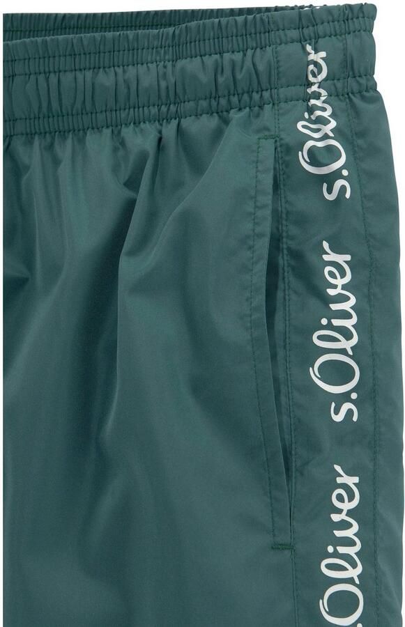 S.Oliver RED LABEL Beachwear Zwemshort met merkopschriften - Foto 3