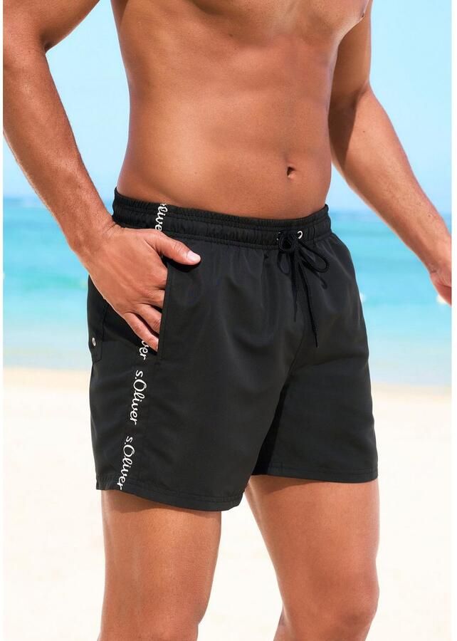 S.Oliver RED LABEL Beachwear Zwemshort met merkopschriften