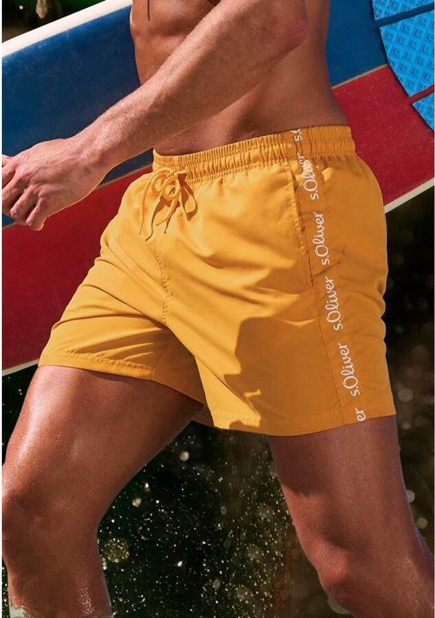 S.Oliver RED LABEL Beachwear Zwemshort met merkopschriften - Foto 2