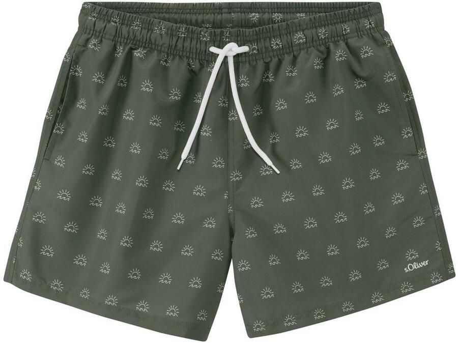 S.Oliver RED LABEL Beachwear Zwemshort met modieuze all-over print