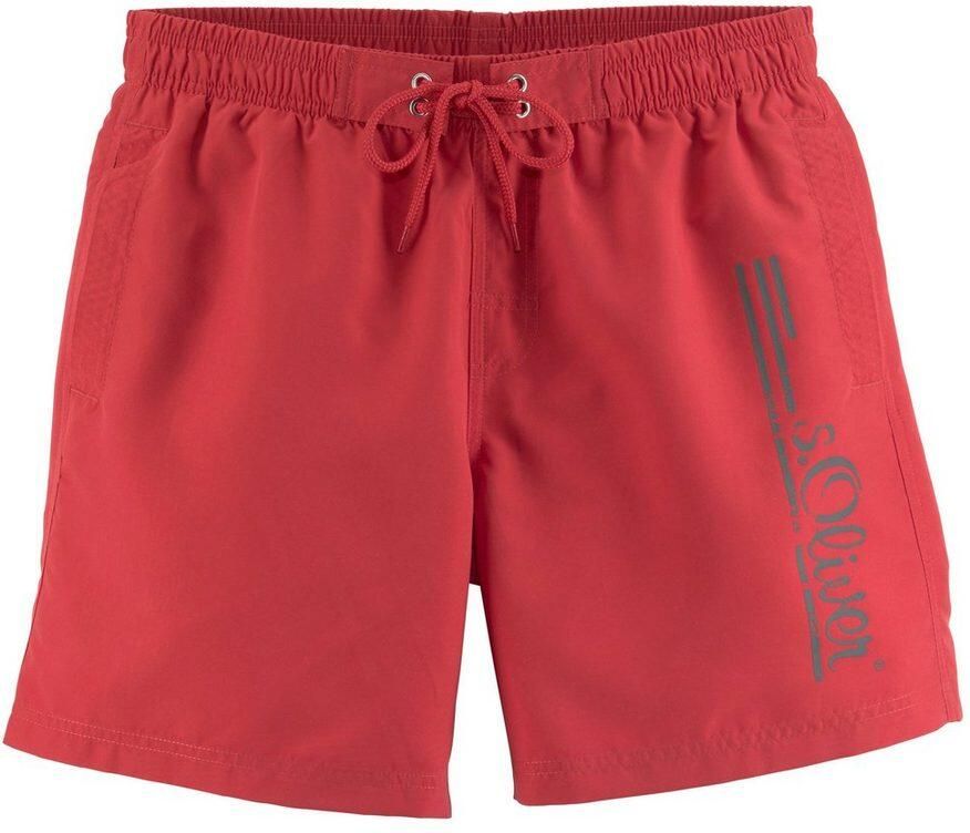 S.Oliver RED LABEL Beachwear Zwemshort Philip met logoprint in used look