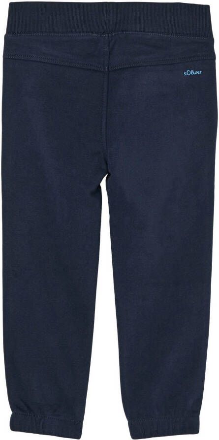 S.Oliver regular fit joggingbroek marine Blauw Meisjes Katoen Effen 104