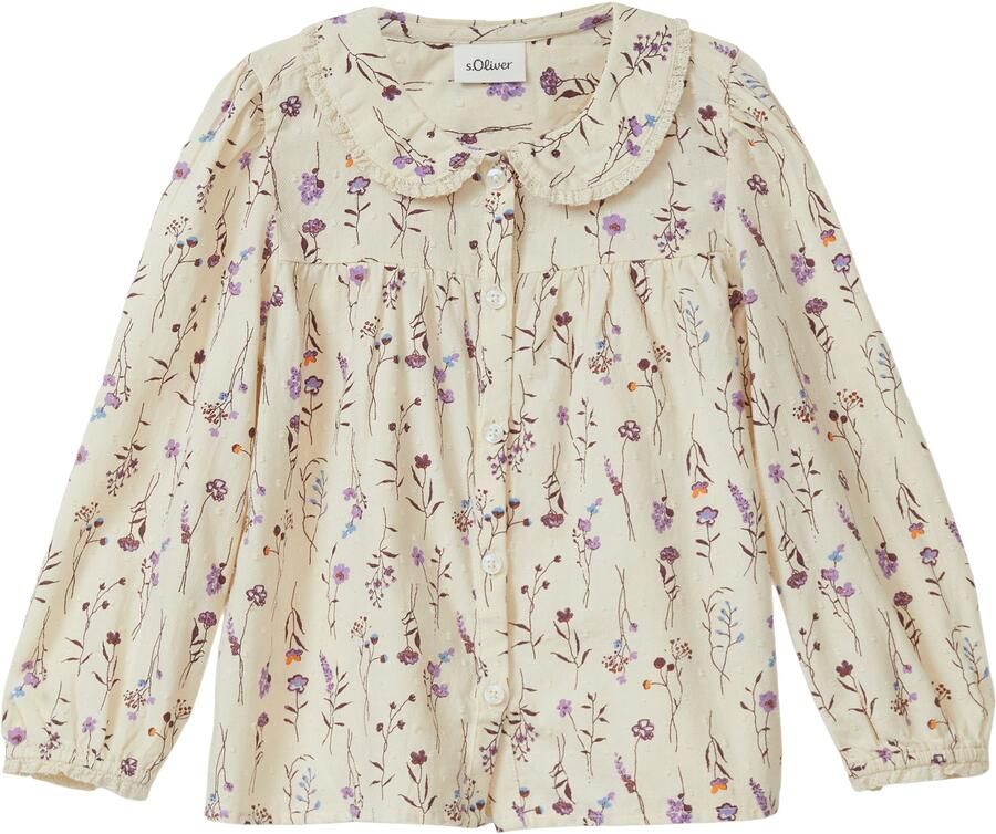 S.Oliver RED LABEL Junior Blouse met lange mouwen in a-shape met peterpankraag en kant allover-print voor girls - Foto 2