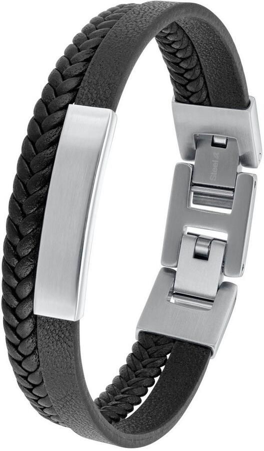 S.Oliver RED LABEL Junior Leren armband 2036870 uit roestvrij staal + leer - Foto 2