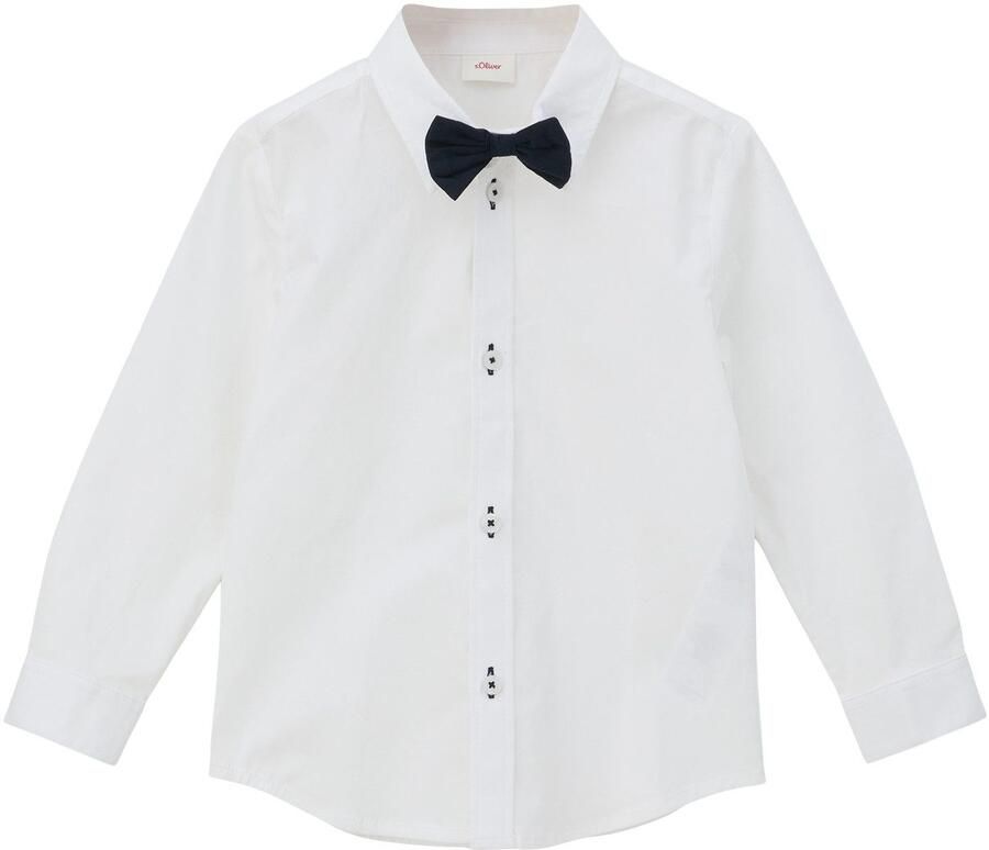 S.Oliver RED LABEL Junior Overhemd met lange mouwen met afneembare vlinderstrik voor jongens - Foto 4