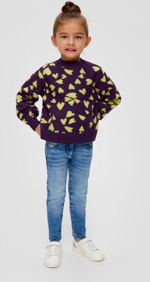 S.Oliver slim fit jeans KATHY blauw Meisjes Polyester Effen 122 - Foto 5