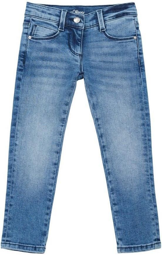 S.Oliver slim fit jeans KATHY blauw Meisjes Polyester Effen 122 - Foto 4