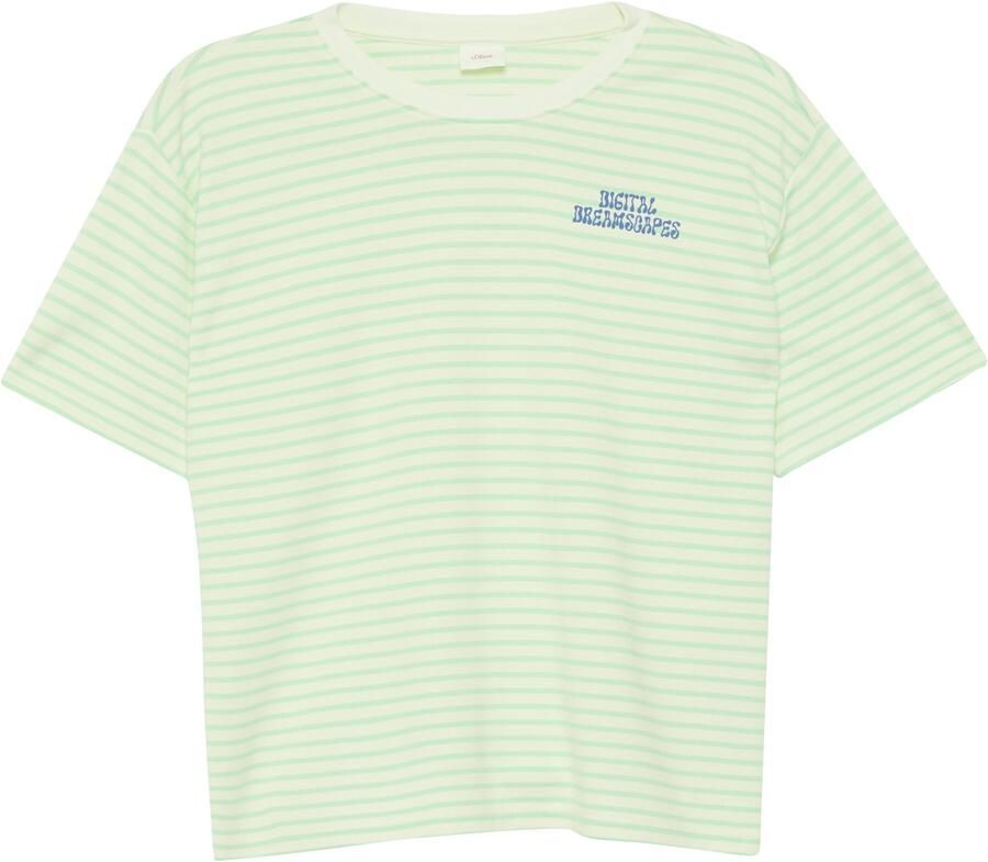 S.Oliver RED LABEL Boxy fit T-shirt in interlockjersey met printdetail - Foto 3