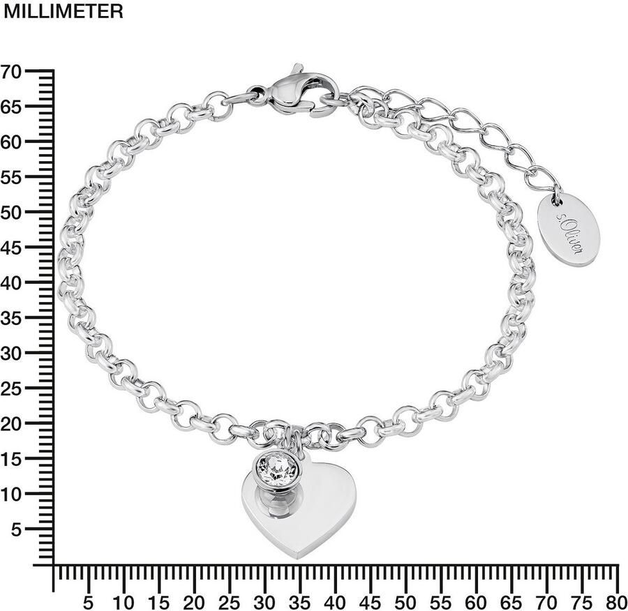 S.Oliver Armband 9023998 hart met zirkoon (synthetisch)