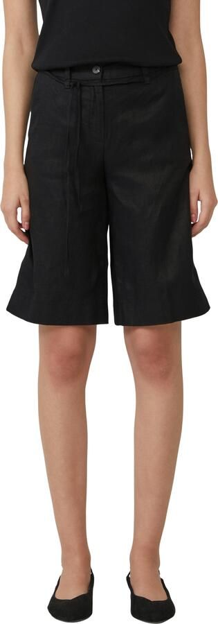 S.Oliver RED LABEL Regular fit linnen bermuda met strikceintuur - Foto 4