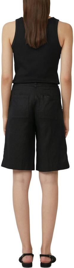 S.Oliver RED LABEL Regular fit linnen bermuda met strikceintuur - Foto 3