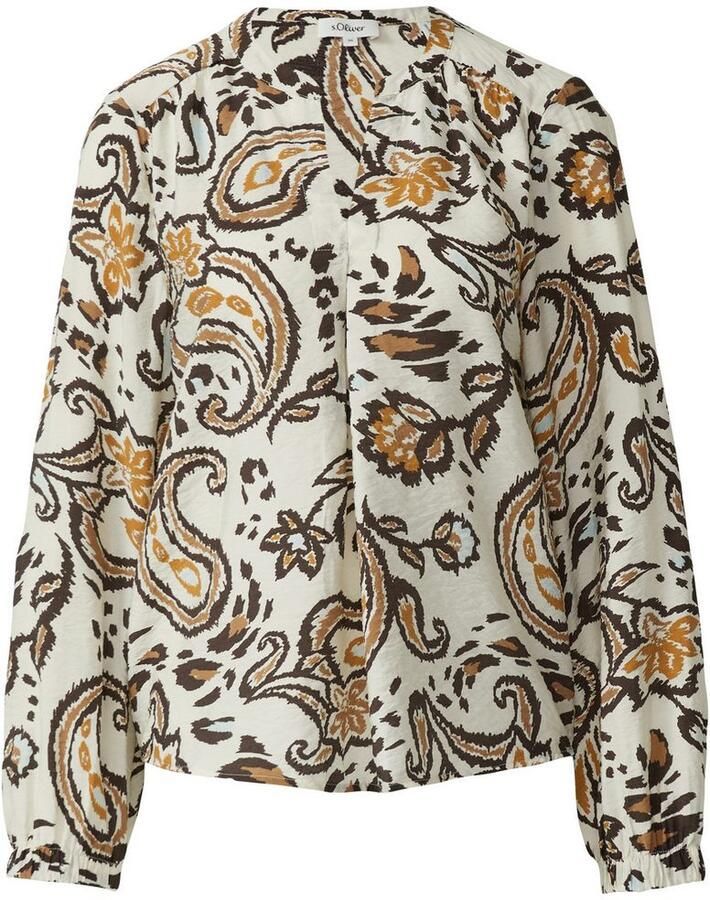 S.Oliver Blouse met lange mouwen met bloemmotief