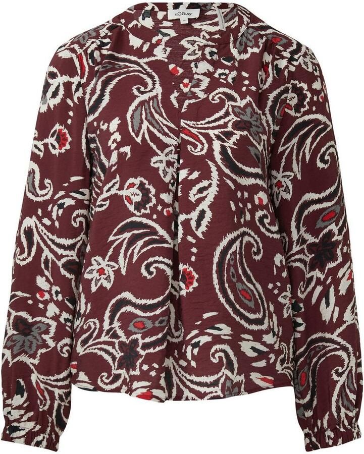 S.Oliver Blouse met lange mouwen met bloemmotief