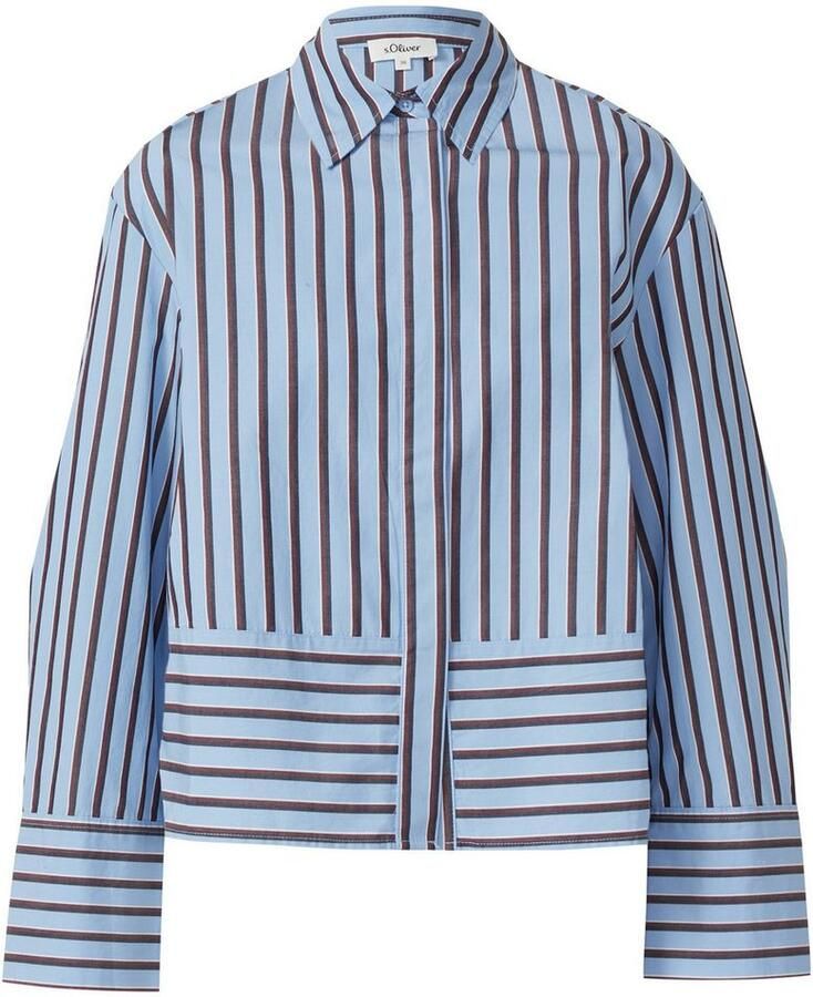 S.Oliver Blouse met lange mouwen met lengte- en breedtestrepen