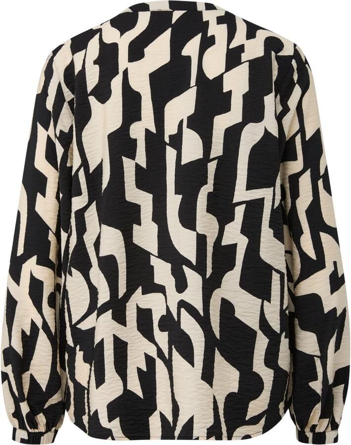 S.Oliver RED LABEL Relaxed fit blouse met lange mouwen in viscosemix met een tuniekhals - Foto 3