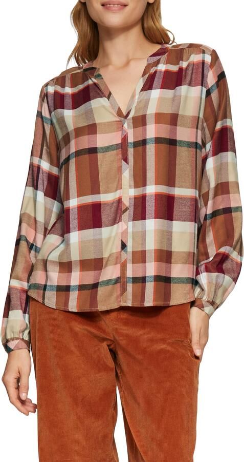 S.Oliver Blouse met lange mouwen met ruitpatroon - Foto 5