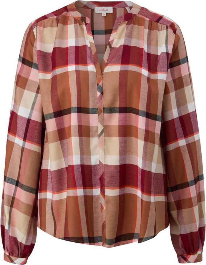 S.Oliver Blouse met lange mouwen met ruitpatroon - Foto 2
