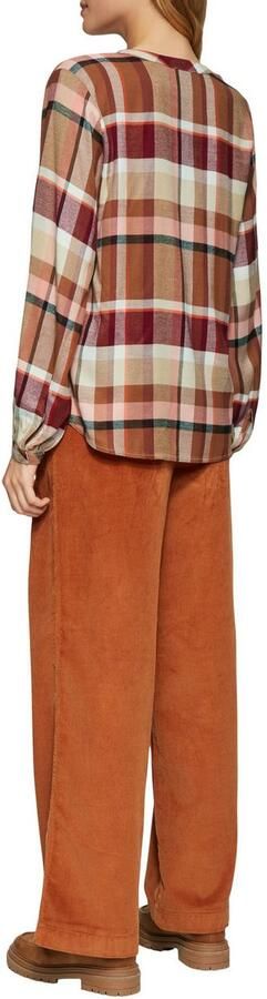 S.Oliver Blouse met lange mouwen met ruitpatroon - Foto 4