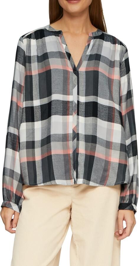 S.Oliver Blouse met lange mouwen met ruitpatroon - Foto 8