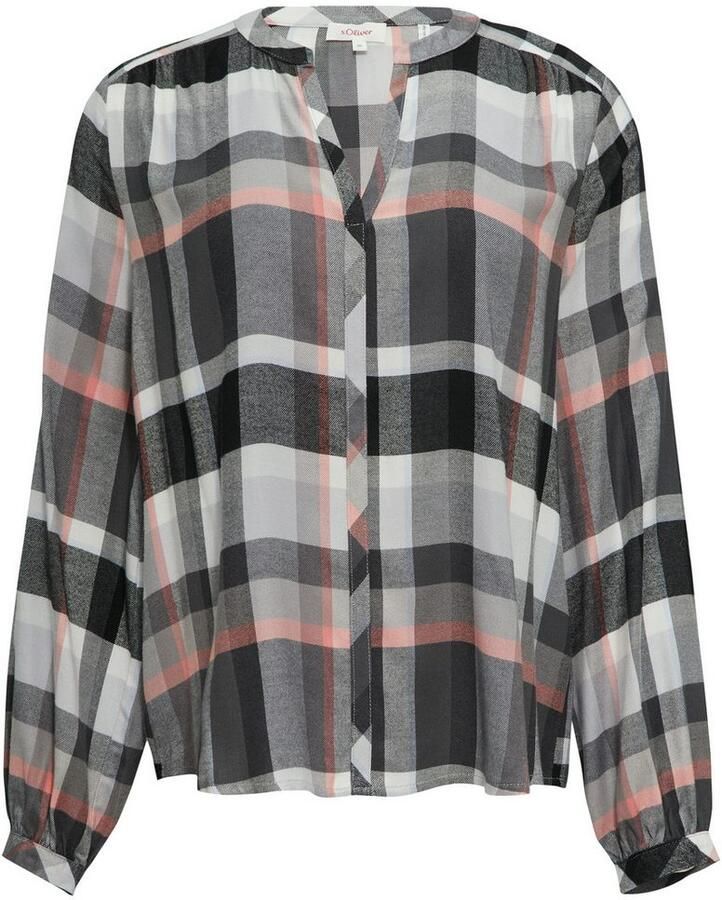 S.Oliver Blouse met lange mouwen met ruitpatroon - Foto 4