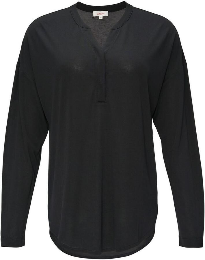 S.Oliver Blouse met lange mouwen met v-hals