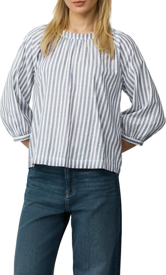 S.Oliver RED LABEL Relaxed fit blouse met korte mouwen van een mix van katoen en viscose - Foto 5