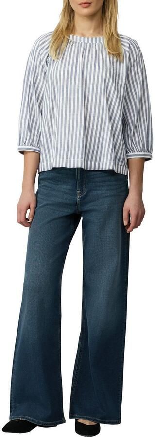 S.Oliver RED LABEL Relaxed fit blouse met korte mouwen van een mix van katoen en viscose - Foto 3