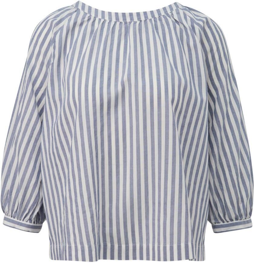 S.Oliver RED LABEL Relaxed fit blouse met korte mouwen van een mix van katoen en viscose