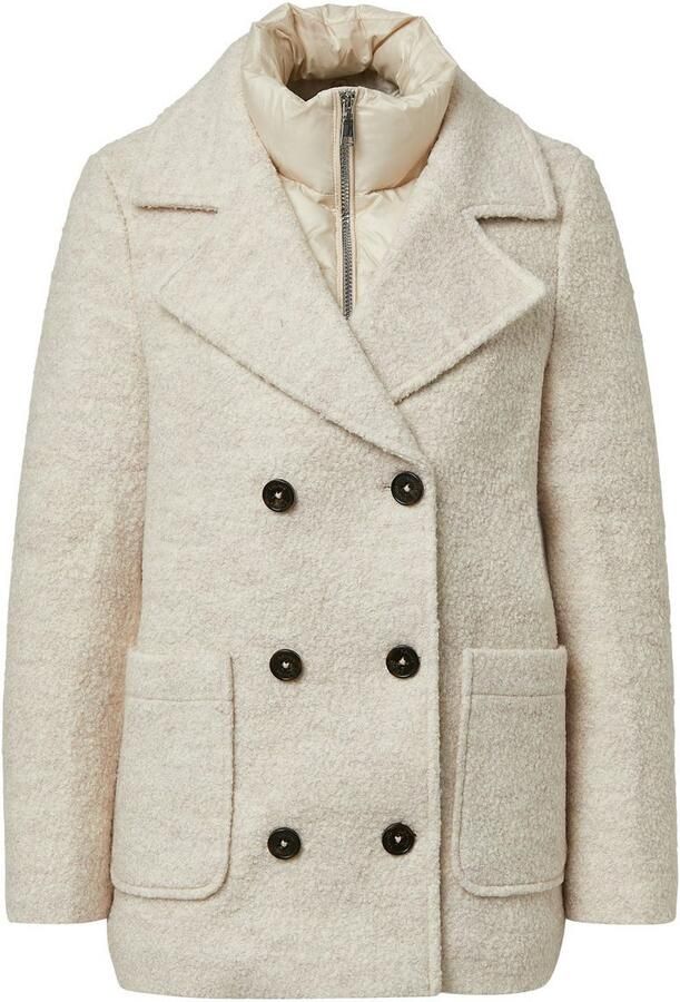 S.Oliver Caban met reverskraag en dubbele rij knopen wol-aandeel