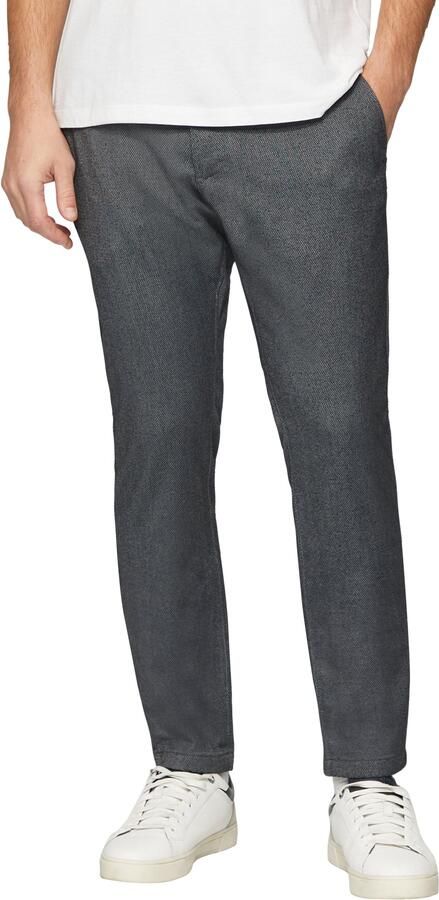 S.Oliver regular fit chino met all over print grijs