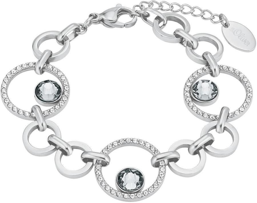S.Oliver Edelstalen armband 2024268 met kristal - Foto 5