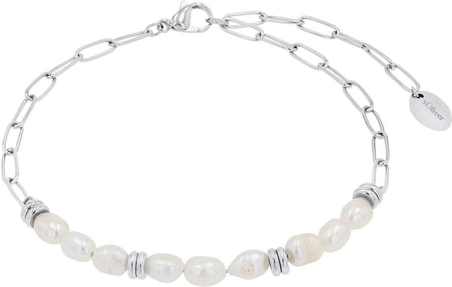S.Oliver Enkelkettinkje 2039729 met zoetwater-cultivéparel - Foto 3