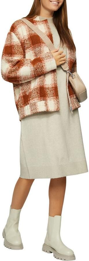 S.Oliver Gebreide jurk in 3 4 lengte met staande kraag - Foto 4